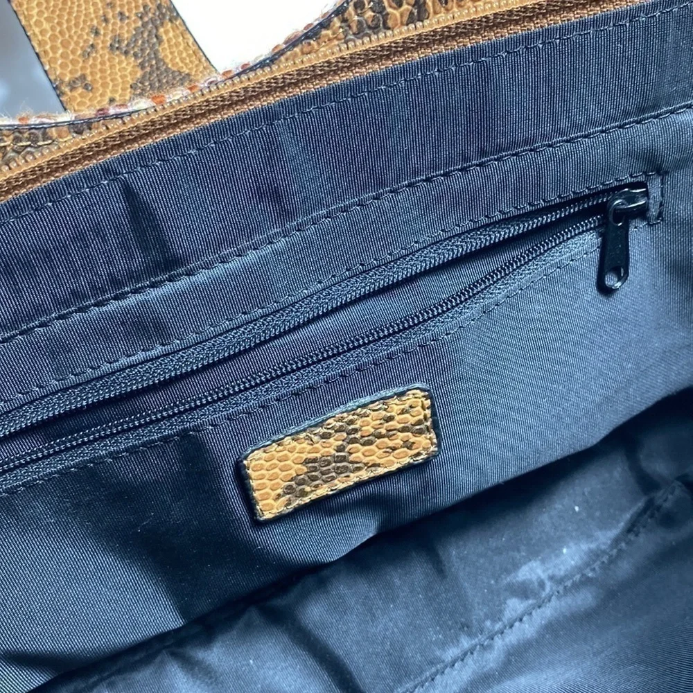 Roman Handbag animal print and plaid